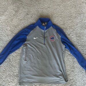 Nike Gray and Blue Sports Pullover